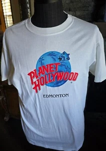 VTG 90s Planet Hollywood T Shirt Edmonton MADE IN USA New - Picture 1 of 2