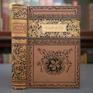 1892 EDGAR ALLAN POE POEMS RARE ANTIQUE BOOK GOTHIC HORROR MACABRE OCCULT RAVEN - Picture 1 of 20