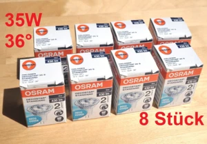8 x Osram Decostar 35 S GU4 35W 36° 12V Halogen Funkel-Klassiker Grad D WFL.38 - Bild 1 von 9