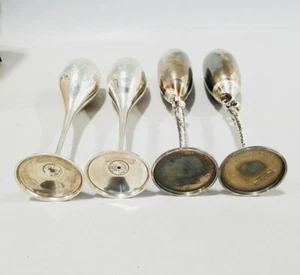 Silver Plate, Artdeco Candlestick Holder,& 4 Champagne Glasses Int Silver Co. - Picture 1 of 5