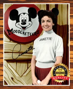 Annette Funicello - Foto Autografiada Firmada 8 x 10 (Mickey Mouse Club) Reimpresión - Imagen 1 de 4