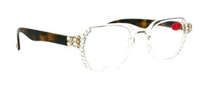 The Hexagon, (Bling) Women Reading Glasses W (Clear, L. Colorado) Genuine Crysta - Picture 1 of 4