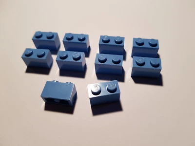 Lego 10 x 3004 Básico Piedra 1 x 2 Azul Claro 4179833 (#BC01) Agua - Imagen 1 de 2