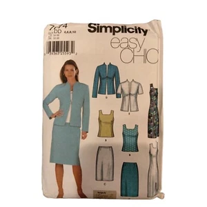 Simplicity Simply Chic 7074 Pattern Women Skirt Top Jacket Size 4 to 10 UNCUT - Picture 1 of 1