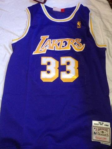 Large Kareem Abdul-Jabbar Los Angeles Lakers 1984 NBA Jersey Brand New (Purple) Cover