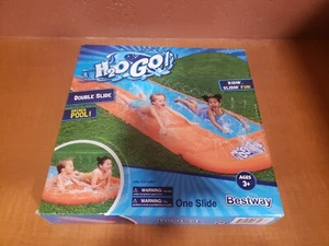 New Slip - N - Slide H2O GO 18ft Double Lane Water Slide With Drench Pool Fun - Picture 1 of 3