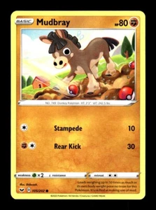 Pokemon Sword & Shield Base Set MUDBRAY 105/202 - Picture 1 of 1