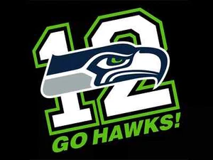 Seattle Seahawks 12. Mann Aufkleber Vinyl Auto Fensteraufkleber - 4 Farben - Bild 1 von 1