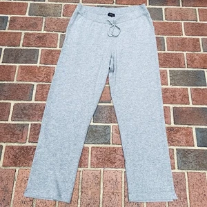 Quince Mongolian Cashmere Straight Leg Pants 2.0 Women size XL Heather Gray Soft - Picture 1 of 7