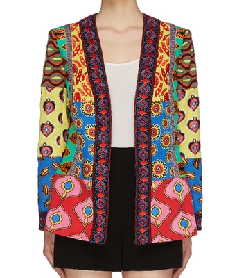 NWT Alice + Olivia x Carla Kranendonk Embroidered Patchwork Jacket Blazer 4 - Image 1 of 4