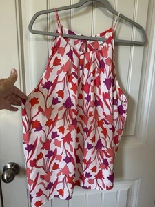 VIOLET + CLAIRE MULTICOLOR TOP SIZE Xl CHIFFON CUTE TOP SLEEVELESS - Picture 1 of 4