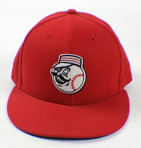 Vintage Cincinnati Reds New Era Fitted Baseball Cap Hat 7 1/8 59Fifty Mr Redlegs - Picture 1 of 6