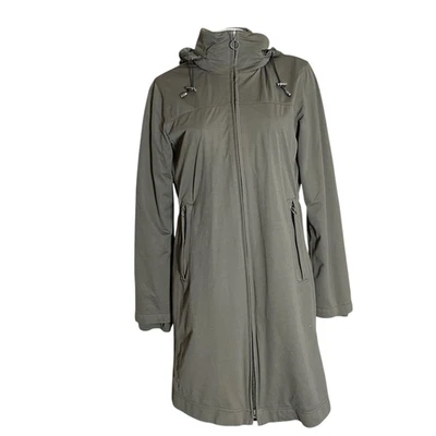 Athleta Olive Tear Away 45340 Removable Hood Athletic Jacket - Image 1 of 4