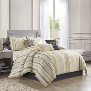 Stratford Park Beige/Avorio Boho Geometrico California King Set di 7 Pie... - Foto 1 di 8