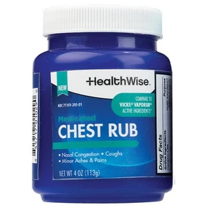 HealthWise™ Medicated Chest Rub | Cough suppressant | Relieves Nasal - Picture 1 of 8
