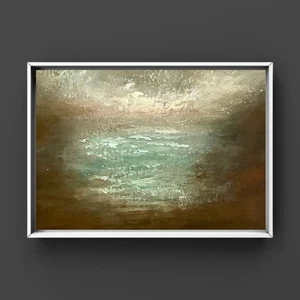 Original JOE MOORE Oil Painting 15x20cm Abstract Seascape Giants Causeway NI - Picture 1 of 13
