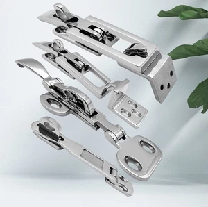 316 Edelstahl Riegel mit Verschlussloch - Luken- & Bootssicherheitsverschluss - Bild 1 von 7