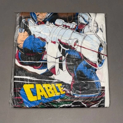 CAMISETA DE COLECCIÓN CABLE MARVEL COMICS AÑOS 80/90 MEDIANA imágenes de cómic FOTL rara Foto 1 de 4