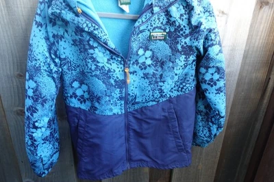 L .L. BEAN GIRLS WINTER JACKET WITH  HOOD M 10 - 12 BLUE  LOCATED d48 - Image 1 of 4