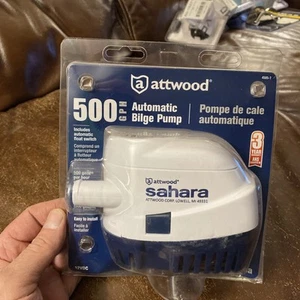 Attwood 4505-7 Sahara S500 Automatic Bilge Pump, 12-Volt, 1.5-Amp Draw, ¾-Inch - Picture 1 of 3