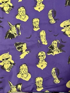 Alexander Henry “Scary Influencers” Fabric 3 Yards 2022 Halloween Monsters - Picture 1 of 6