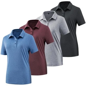 Women's Golf Polo Shirts Lightweight Moisture Wicking Short Sleeve Shirt Quic... - Picture 1 of 7