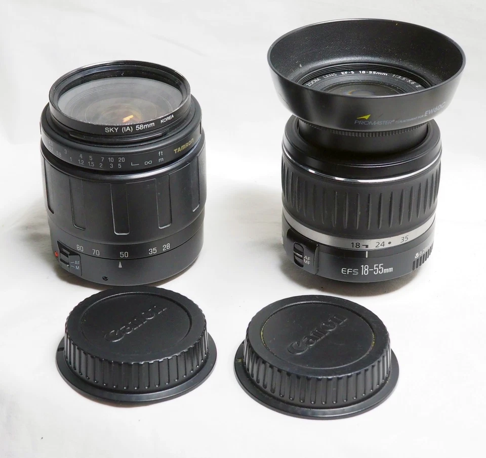 Canon EFS 18-55 f3.5-5.6 II and Tamron Aspherical 28-50 f3.5-5.6 #177D (Canon Mt - Image 1 of 4
