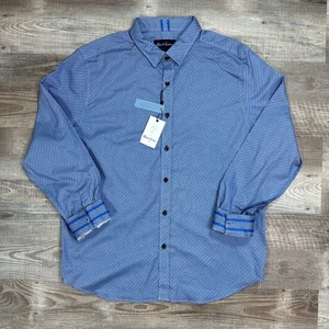 NWT Robert Graham “Glazer” Blue Shirt Men's Size 3XL - Picture 1 of 13