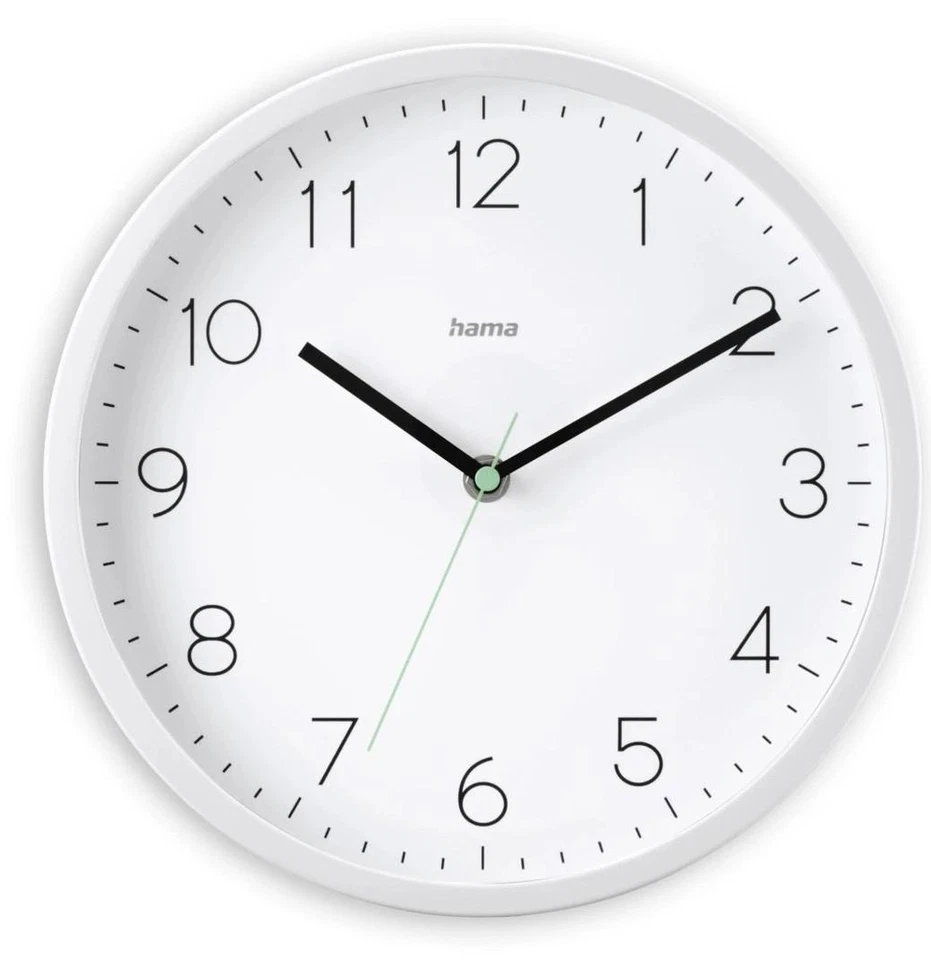 HAMA DCF-Funkwanduhr "Menorca" analog Ø 25 cm Weiß (00222241) #15526159