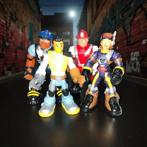 Figuras FP Rescue Heroes Jake Justice, Fireman, Ariel Flyer, Carlos Kitbash B10 - Imagen 1 de 4