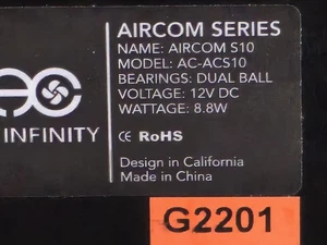 AIRCOM S10, Sistema Ventola di Raffreddamento Silenziosa 17" per Ricevitori, Amplificatori, DVR, AV Componenti - Foto 1 di 8