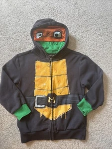 Youth (*Sm?) Teenage Mutant Ninja Turtles Michelangelo Zip Up Sweatshirt Cotton - Picture 1 of 11