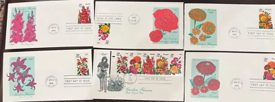 US FDC # 2829-2833,+ 2833a 29c Garden Flowers 6 FDC's ARTMASTER Perfect!!! - Image 1 of 4