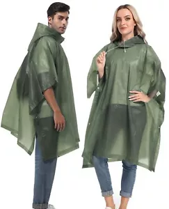 2 Impermeables Para La Lluvia Hombre Mujer Ponchos Con Capucha Impermeable - Picture 1 of 7