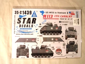 1/35 Star Decals US 113 Vietnam 17th Cavalry Troop B / E / F #35-C 1439 - Picture 1 of 2