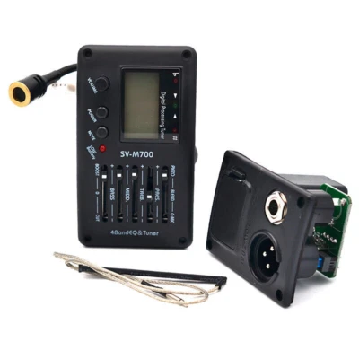 Acoustic Guitar Pickup 4-Bands Blend MIC EQ Equalizer Tuner Preamp Piezo NEW - Image 1 of 4