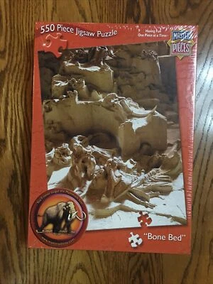 Rompecabezas MasterPieces Bone Bed Mammoth Site 550 piezas sellado. Foto 1 de 4