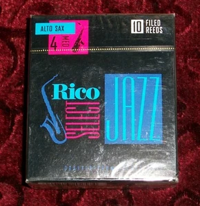 Rico Select Jazz abgelegte Altsaxophonblätter - 10er Pack - Größe 4 Medium - Hergestellt in den USA - Bild 1 von 2