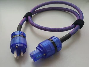 HiFi solid occ Silver US Mains AC Power Cable IEC AMP powerful - Picture 1 of 2