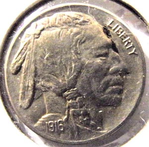 Buffalo 1916 níquel sin circular - Imagen 1 de 2