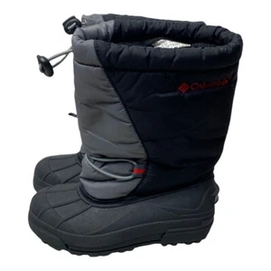 Stivali da neve invernali Columbia stile Moonridge II nero grigio giovani taglia US 2 - Foto 1 di 8