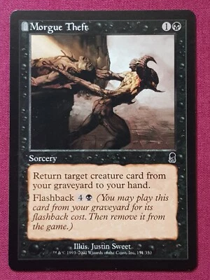 Magic The Gathering ODYSSEY MORGUE THEFT black card MTG - Image 1 of 2