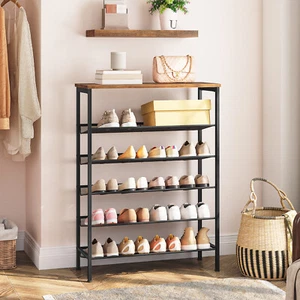 HOOBRO Shoe Rack for Entryway 6 Tier Shoe Storage Shelves Free Standing - Picture 1 of 11