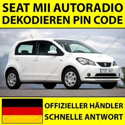 ✅SEAT MII RADIO DEKODIEREN PIN CODE FÜR RCD 215 SE 1SL035156 ALPINE CD MP3✅ - Bild 1 von 4