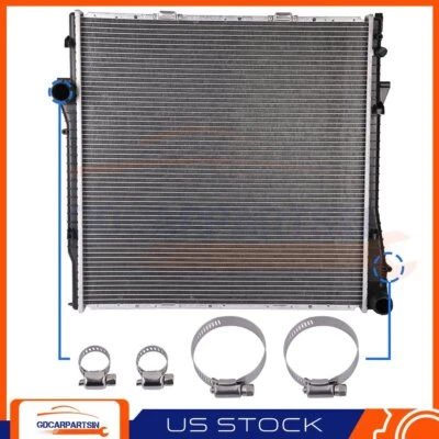 Radiador BMW X5 2000 2003 2004 2005 2006 con 4 abrazaderas de manguera de aceite CU2594 Foto 1 de 4
