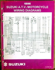 SUZUKI SERVICE MANUAL Motorcycle & ATV Wiring Diagrams 1996 "T" MODELS - Picture 1 of 1