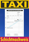 TAXI-Schichtnachweis DIN A5 Block 100 Blatt Abrechnung Taxi Schichtzettel