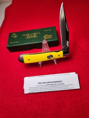 Cuchillo Moore Maker (Alemania) 3102 LLG Liner Lock amarillo mangos Delrin 2024 Foto 1 de 4