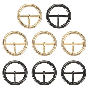 Single Prong Belt Buckle 0.8" 8 Pcs Metal Roller Buckle Round Center Bar Buck... - Picture 1 of 6