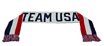 Cachecol de malha Team USA Olympic Team vermelho, branco e azul inverno - Imagem 1 de 3